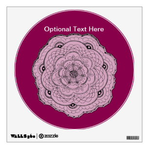 Choose Your Own Color Lacy Crochet Doily Flower Wall Decal