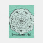 Choose Your Own Color Lacy Crochet Look Flower Fleece Blanket