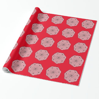 Choose Your Own Color Lacy Crochet Look Flower Wrapping Paper