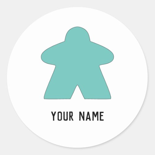 Choose Your Own Color Meeple  Custom Color Classic Round Sticker