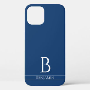 Choose Your Own Color - Minimal Monogram and Name iPhone 12 Case
