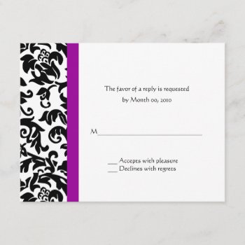 Choose Your Own Color Wedding Reply Cards by PMCustomWeddings at Zazzle