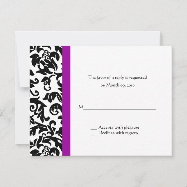 Choose Your Own Color Wedding reply cards (Front)