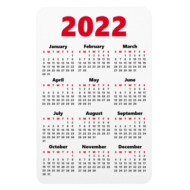 Choose your own colors | 2022 Calendar Magnet (Vertical)