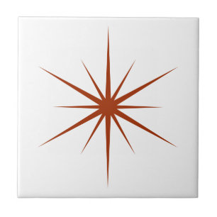 Choose Your Own Colors Fun Mid Century Modern Star Ceramic Tile