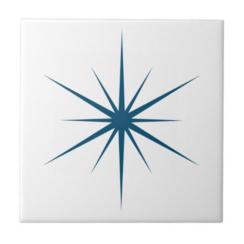 Choose Your Own Colors Fun Mid Century Modern Star Ceramic Tile