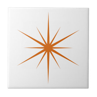 Choose Your Own Colors Fun Mid Century Modern Star Ceramic Tile