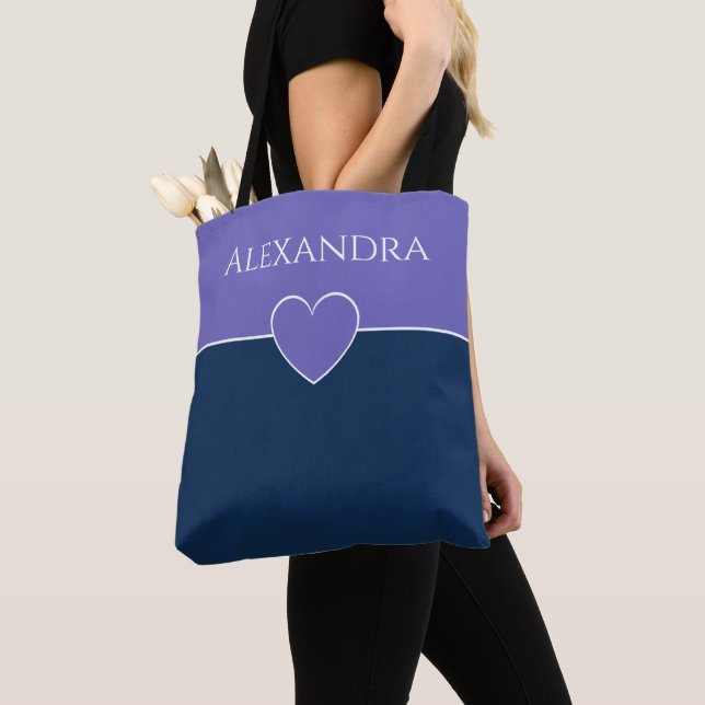 Choose Your Own Colors Minimal Modern Tote Bag (Close Up)