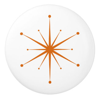 Choose Your Own Colors Retro Atomic Starburst Ceramic Knob