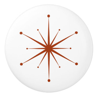 Choose Your Own Colors Retro Atomic Starburst Ceramic Knob