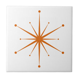 Choose Your Own Colors Retro Atomic Starburst Ceramic Tile