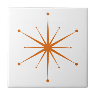 Choose Your Own Colors Retro Atomic Starburst Ceramic Tile