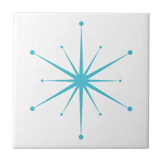 Choose Your Own Colors Retro Atomic Starburst Ceramic Tile