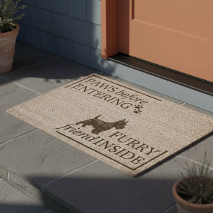 Choose Your Own Dog Paws Before Entering Welcome Fiber Doormat