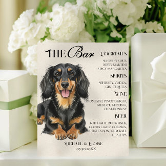CHOOSE YOUR OWN Dog Wedding or Event Bar Menu Pedestal Sign