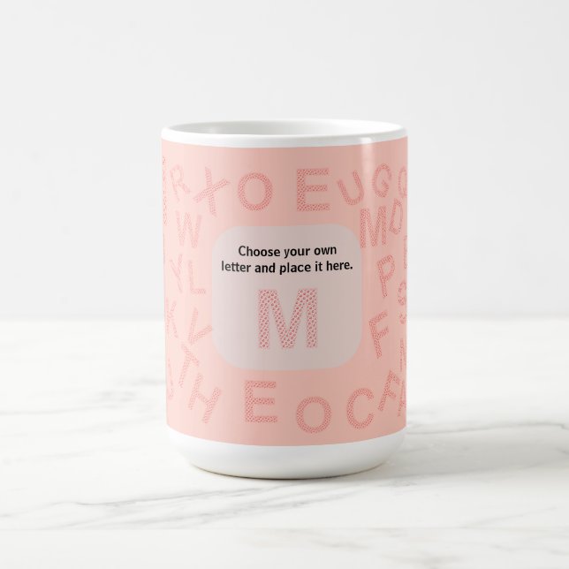Choose your own letter and place it here. mugs (Center)