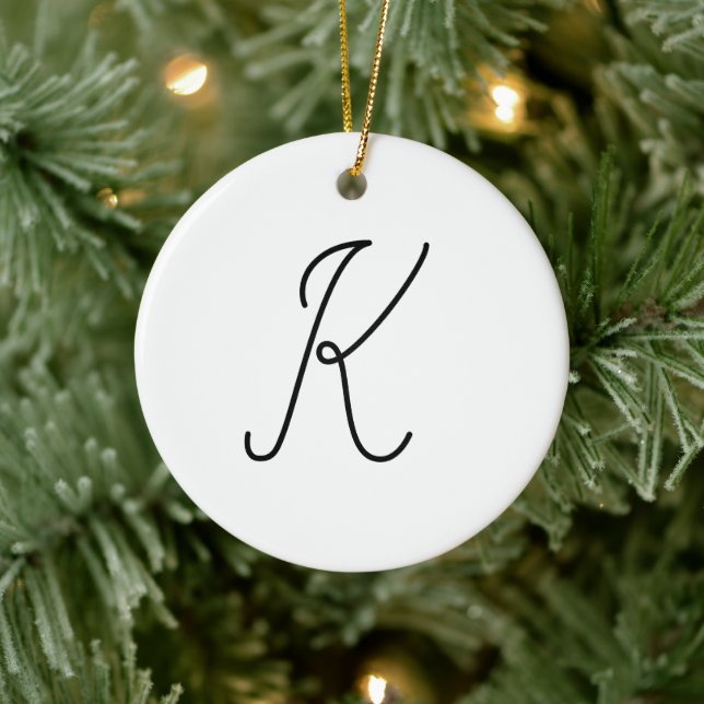 Choose Your Own Letter | Font Style: Alexandria  Ceramic Ornament (Tree)