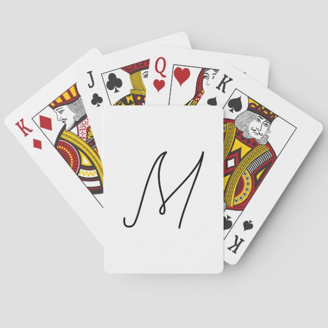 Choose Your Own Letter | Font Style: Alexandria  Poker Cards (Back)