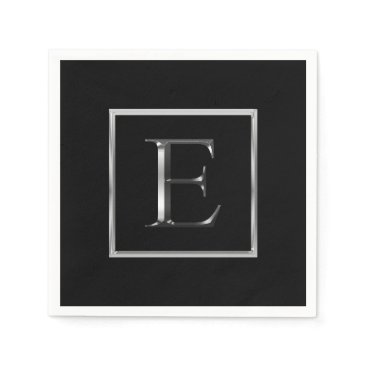 Choose Your Own Shiny Silver Monogram Napkin Choose Your Own Shiny Silver Monogram Napkin