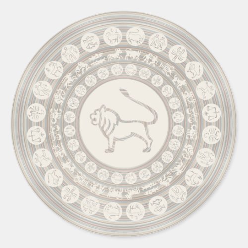 CHOOSE YOUR SIGN _ Custom Birth Sign Neutral Boho Classic Round Sticker