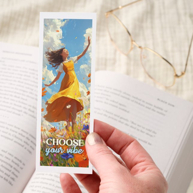 Choose Your Vibe Motivational Bookmark (Hand)