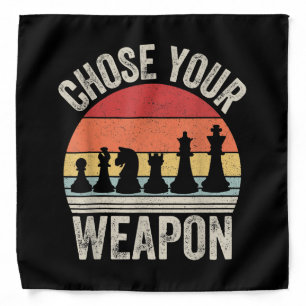 Choose Your Weapon Funny Chess Pieces Bandana