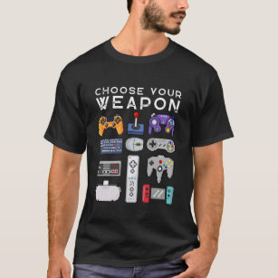 Choose your weapon Pixel art gamepads retro T-Shirt