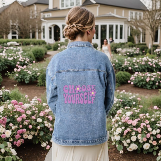 Choose yourself  denim jacket (Wedding Back)