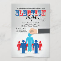 Choosing A Candidate Election Party Invitation