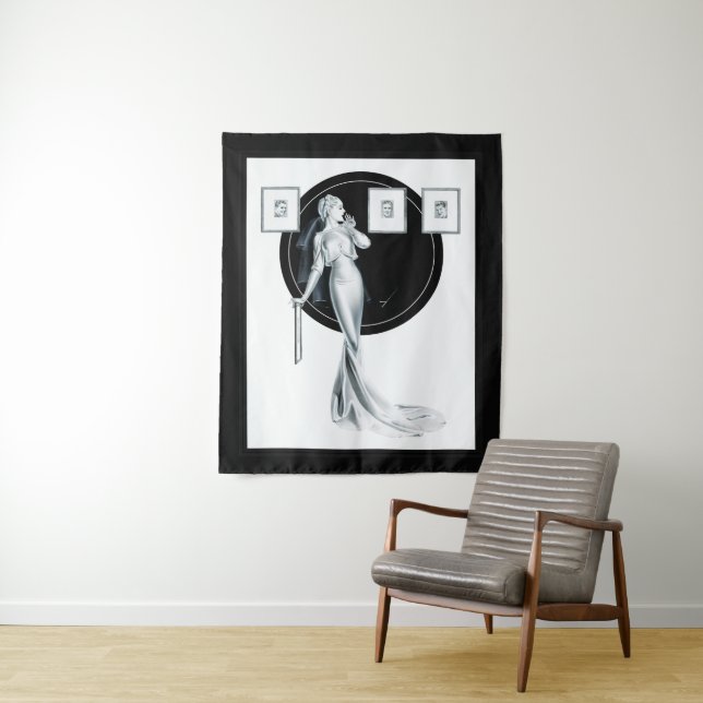 Choosing Her Man by George Petty Tapestry (In Situ)