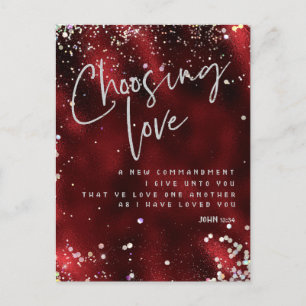 Choosing Love with KJV Bible Verse Postcard