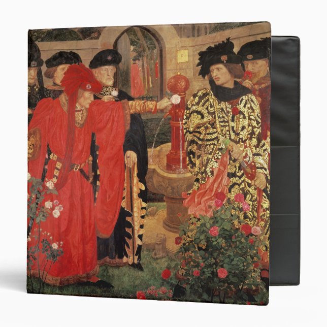 Choosing the Red and White Roses in Temple 3 Ring Binder (Front/Inside)