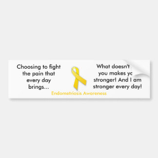 Choosing to fight the pain ...Endo Awareness Bumper Sticker