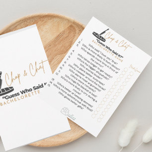 Chop and Chat :Guess who said it ?Holiday Card