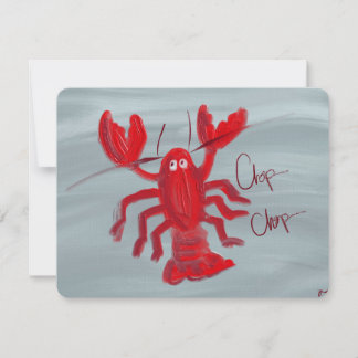 Chop Chop Lobster Oil Painted Note Card