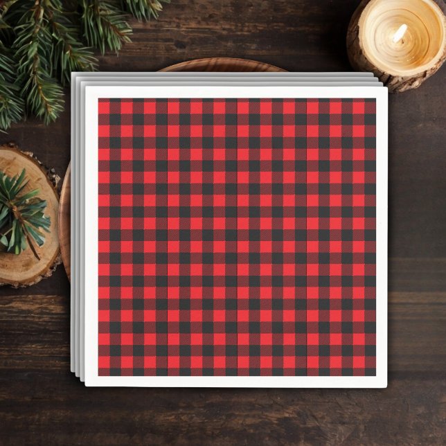 Chop Chop! Rustic Lumberjack Flannel Baby Shower Napkins (Creator Uploaded)