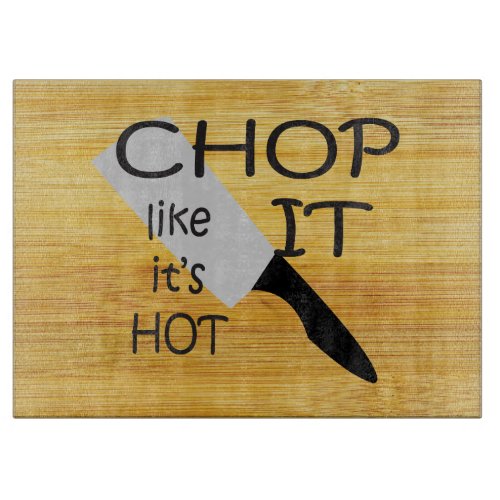 Chop It Like its Hot Faux Bamboo Wood  Cutting Board