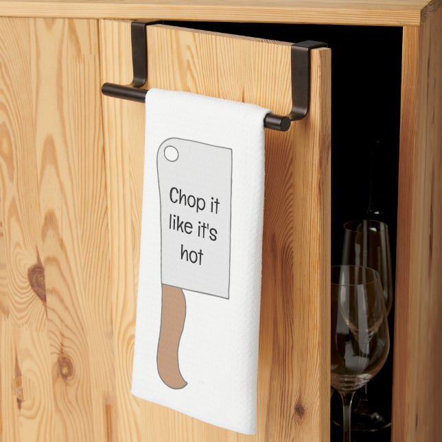 Chop It Like It's Hot Kitchen Towel (Thirds Fold)