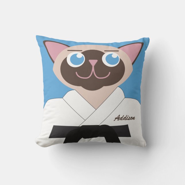 Chop This Pillow Karate Kat Personalized (Front)
