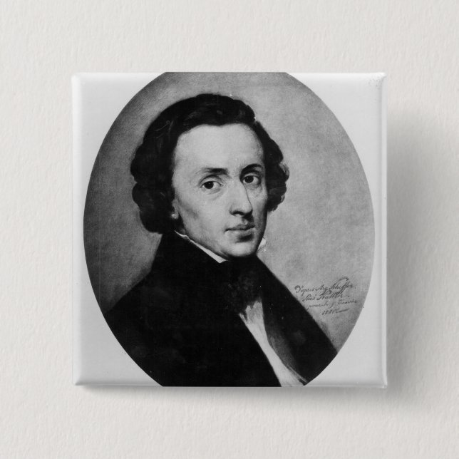 Chopin, 1858 pinback button (Front)