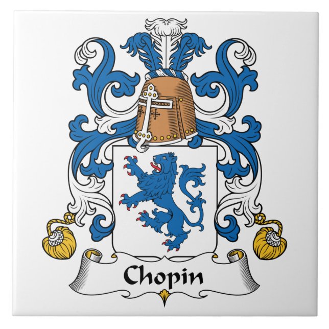 Chopin Family Crest Ceramic Tile (Front)