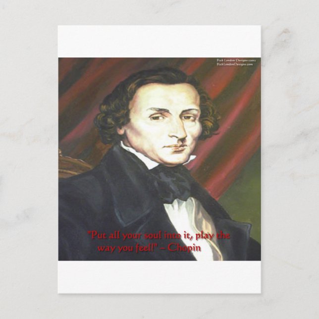 Chopin How To Play Quote Gifts Cards & Tees (Front)