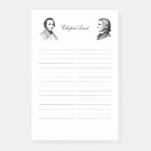 Chopin Liszt shopping list Post_it Notes