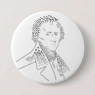 Chopin, music notes, music symbols button