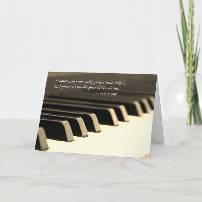 Chopin Piano Greeting Card (Front)