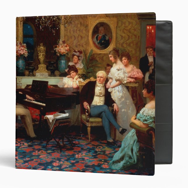 Chopin Playing the Piano 3 Ring Binder (Front/Inside)