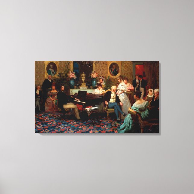 Chopin Playing the Piano Canvas Print (Front)