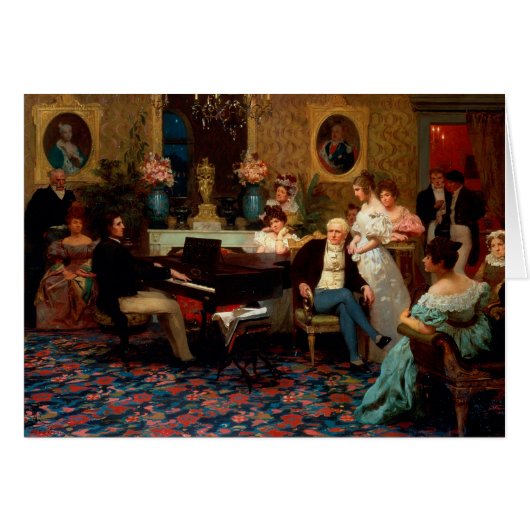 Chopin Playing the Piano Cards (Front Horizontal)