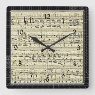 Chopin - Polonaise Square Wall Clock