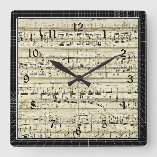 Chopin _  Polonaise Square Wall Clock